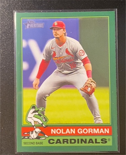 2025 Topps Heritage #18 Nolan Gorman — front