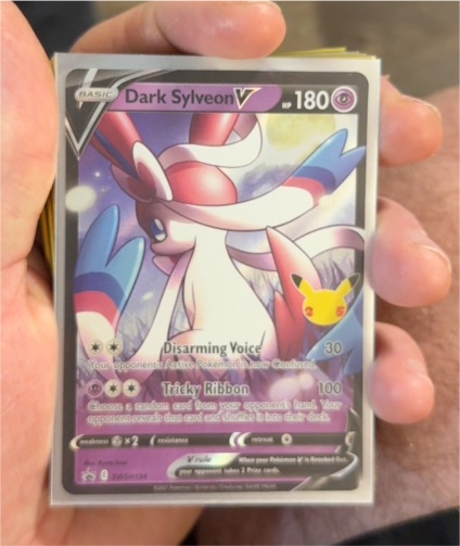 2021 Pokémon SWSH Black Star Promo #134 Dark Sylveon V — front