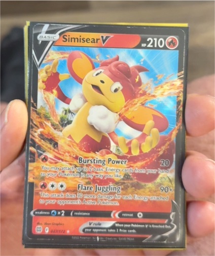 2023 Pokémon TCG Sword & Shield Brilliant Stars #027 Simisear V — front
