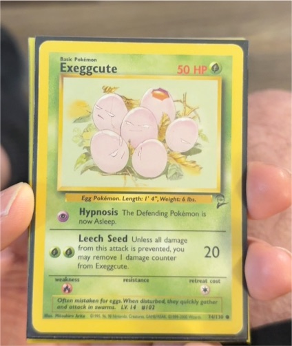 1995 Pokémon Jungle #52 Exeggcute — front