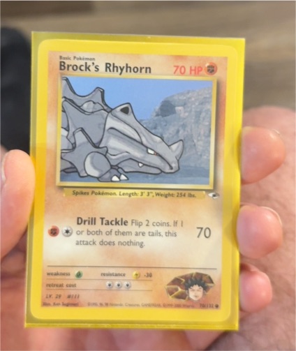 2000 Pokémon Gym Heroes #70 Brock's Rhyhorn — front