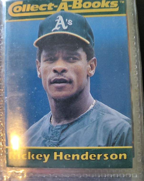 1990 Collect-A-Books #8 Rickey Henderson — front