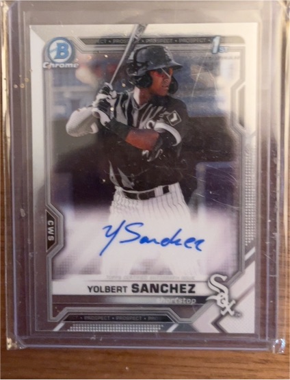 2021 Bowman Chrome #CPA-YSA Yolbert Sanchez — front