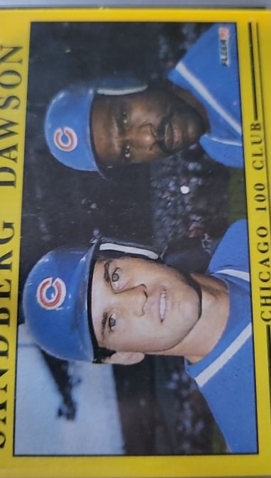 1991 Fleer Chicago 100 Club #713 Andre Dawson, Ryne Sandberg — front