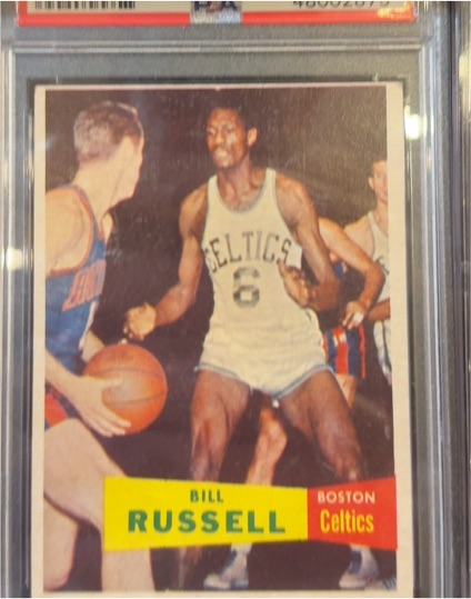 1957 Topps #77 Bill Russell Rookie Card — front