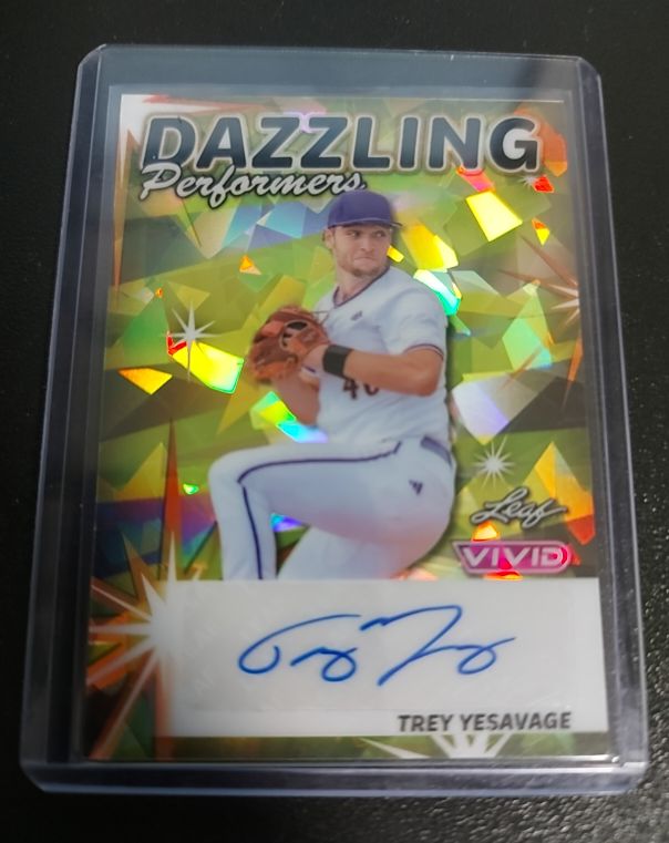 2024 Leaf Vivid Dazzling Performers Trey Yesavage Auto RC — front