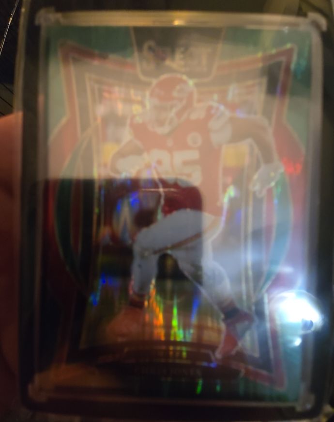 2024 Panini Select - Concourse Travis Kelce #97 Orange Shock Prizm — front
