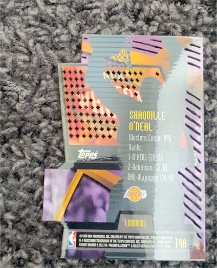 1998-99 Topps Stadium Club Triumvirate Luminous #T9a Shaquille O'Neal — front