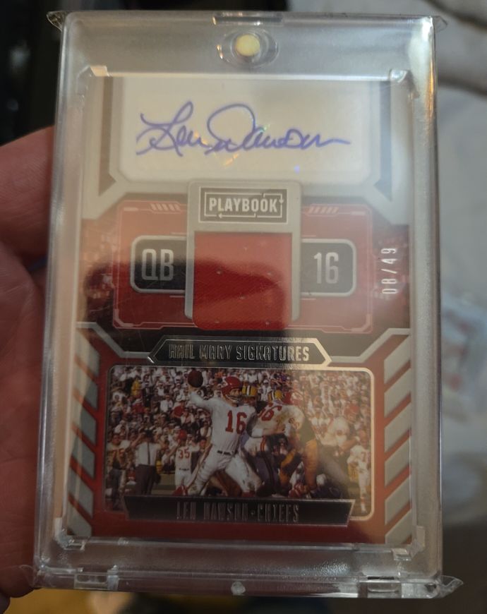 2021 Panini Playbook Hail Mary Signatures #HMS-LDA Len Dawson — front