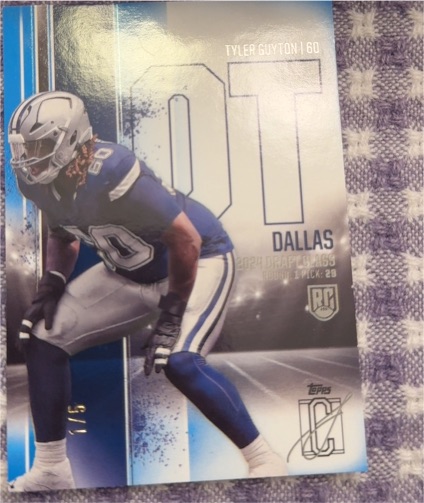 2024 Topps Signature Class #97 Tyler Guyton — front