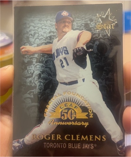 1998 Leaf #167 Roger Clemens Fractal Foundations — front