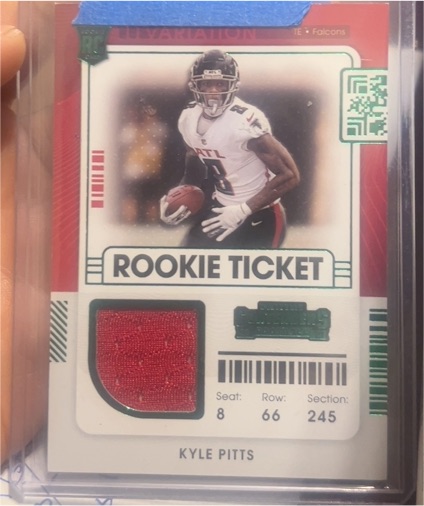 2021 Panini Contenders Rookie Ticket #RTS-KPI Kyle Pitts — front