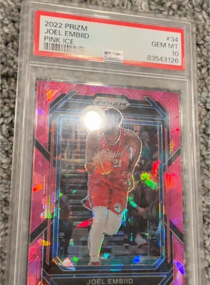 2022 Panini Prizm #34 Joel Embiid Pink Ice — front