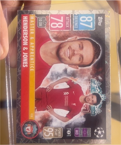 2021-22 Topps Match Attax Champions League #418 Henderson & Jones Master & Apprentice — front