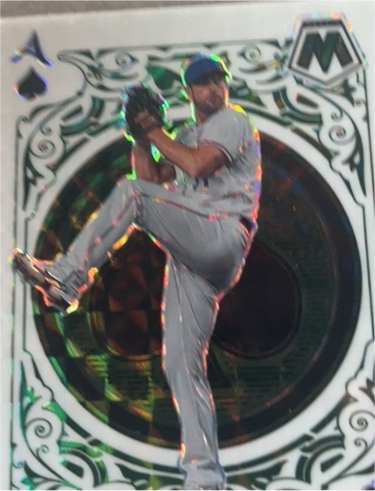 2022 Panini Mosaic Aces Green Mosaic Prizm #A-13 Clayton Kershaw — front