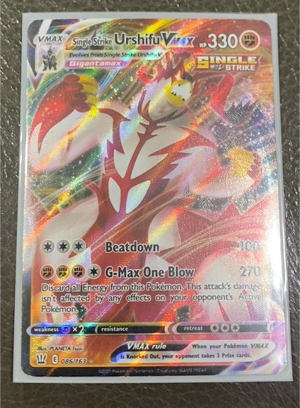 2021 Pokémon TCG Battle Styles #086 Single Strike Urshifu VMAX — front