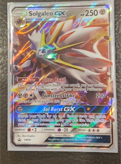 2016 Pokémon TCG SM16 Solgaleo GX — front