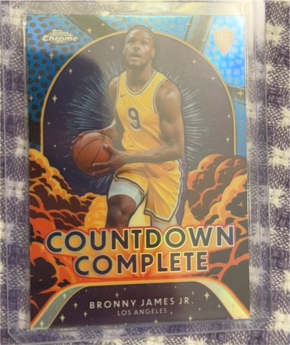 2024-25 Topps Chrome Countdown Complete #CC-25 Bronny James Jr. — front