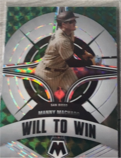 2022 Panini Mosaic #WW-3 Manny Machado Will to Win Green Mosaic — front