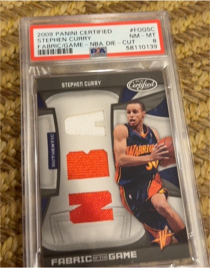 2009 Panini Certified Fabric/Game NBA Die-Cut #FOGSC Stephen Curry — front
