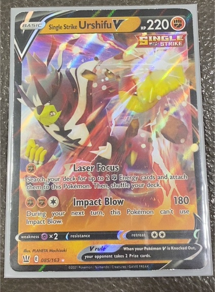 2021 Pokémon TCG Battle Styles #85 Single Strike Urshifu V — front