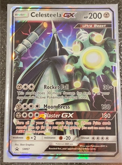 2017 Pokémon SM Black Star Promo #SM67 Celesteela GX — front