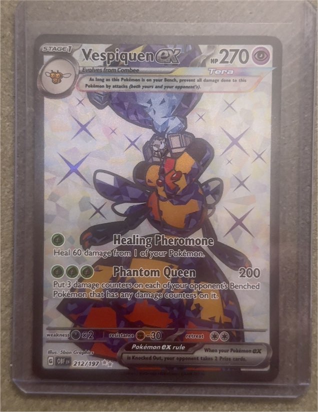 2023 Pokémon Sv03: Obsidian Flames #212/197 Vespiquen ex — front