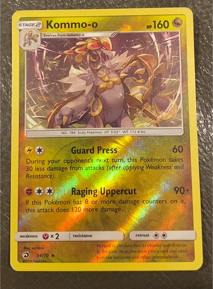 2018 Pokemon Dragon Majesty #54 Kommo-o — front