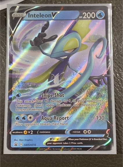 2020 Pokémon TCG Inteleon V #SWSH016 — front