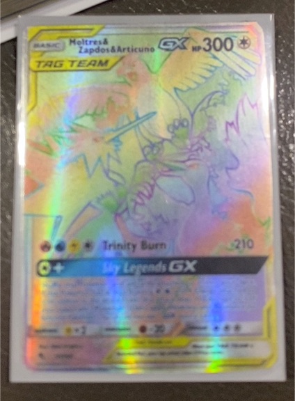 2019 Pokémon TCG Hidden Fates #69 Moltres & Zapdos & Articuno GX — front