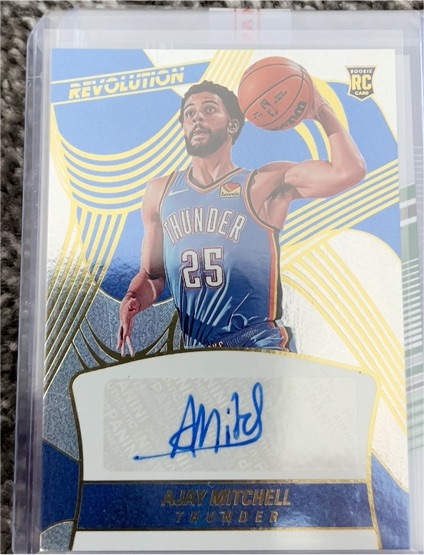 2024-25 Panini Revolution #RA-AJY Ajay Mitchell Rookie Autographs — front