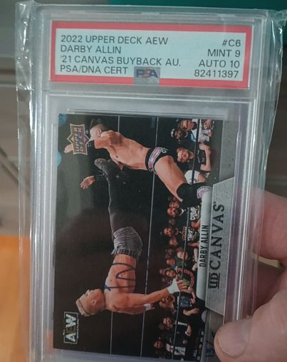 2022 Upper Deck AEW #C6 Darby Allin Canvas Buyback Autograph — front
