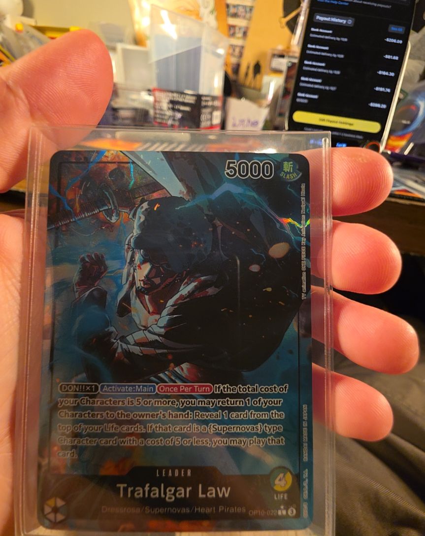 2024 One Piece TCG OP10-022 Trafalgar Law Royal Blood Alternate Art — front