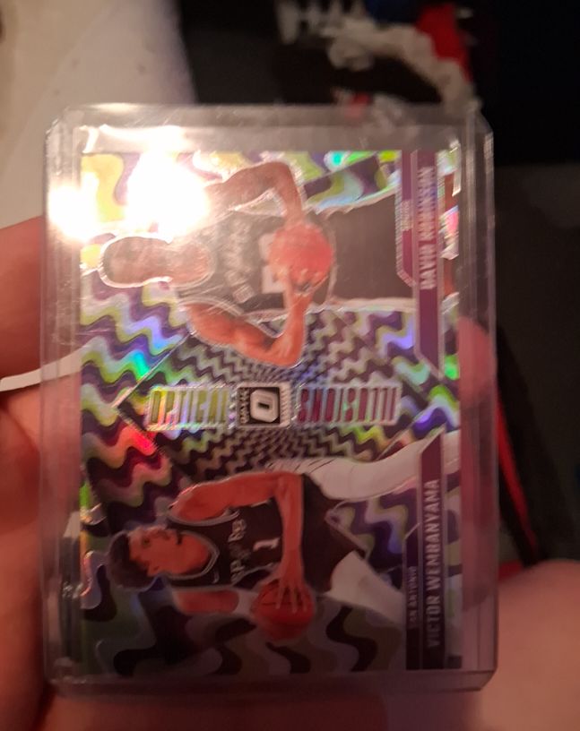 2024-25 Donruss Optic Optical Illusions #5 Victor Wembanyama David Robinson — front
