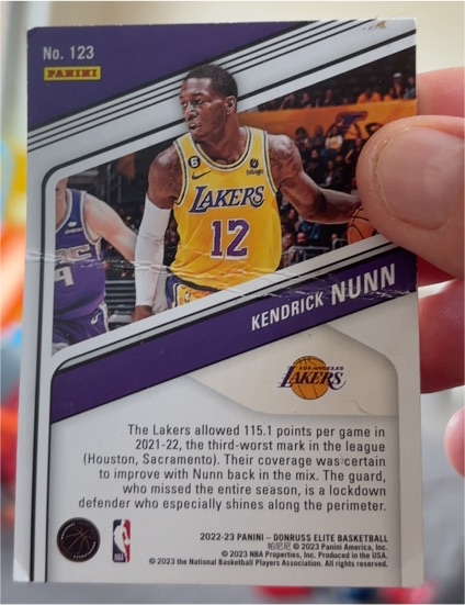 2022-23 Panini Donruss Elite #123 Kendrick Nunn — front