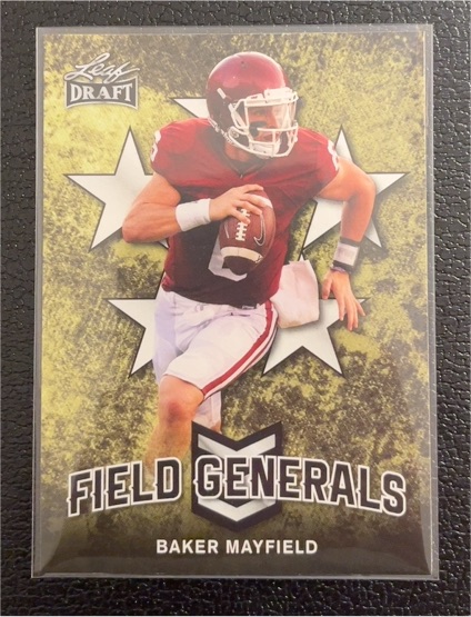 2018 Leaf Draft Field Generals #FG-01 Baker Mayfield — front