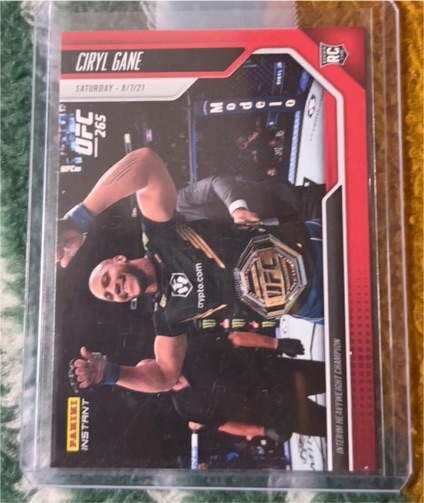 2021 Panini Instant UFC #34 Ciryl Gane Rookie Card — front
