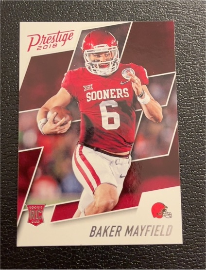 2018 Panini Prestige #203 Baker Mayfield Rookie Card — front