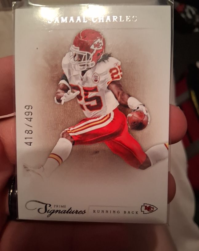 2011 Panini Prime Signatures #418 Jamaal Charles — front