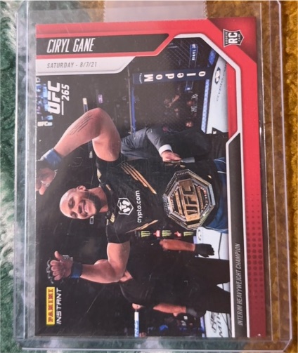 2021 Panini Instant UFC Ciryl Gane Rookie Card — front