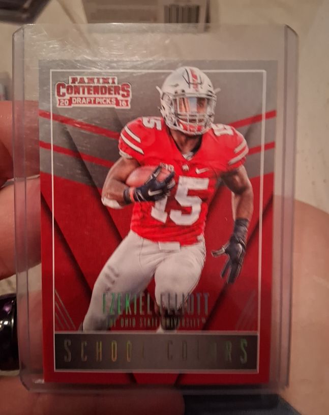 2016 Panini Contenders Draft Picks School Colors #5 Ezekiel Elliott — front