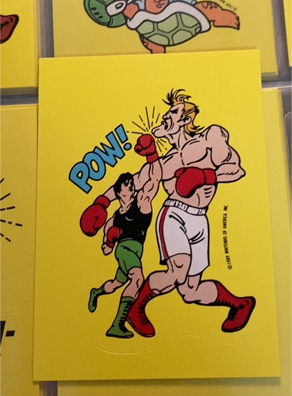 1989 Topps Nintendo Game Tip Stickers #30 POW! Little Mac — front