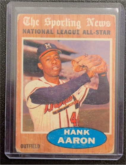 1962 Topps #394 Hank Aaron The Sporting News National League All-Star — front