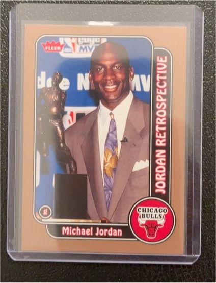 2008 Fleer #MJ-12 Michael Jordan Retrospective — front