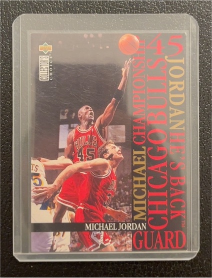 1995-96 Upper Deck Collector's Choice #M1 Michael Jordan Jordan He's Back — front