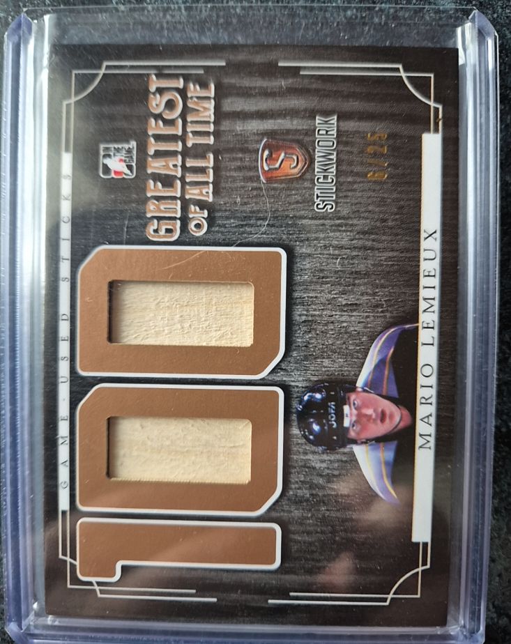 2017 Leaf ITG Stickwork 100 Greatest of All Time #GAT-25 Mario Lemieux — front