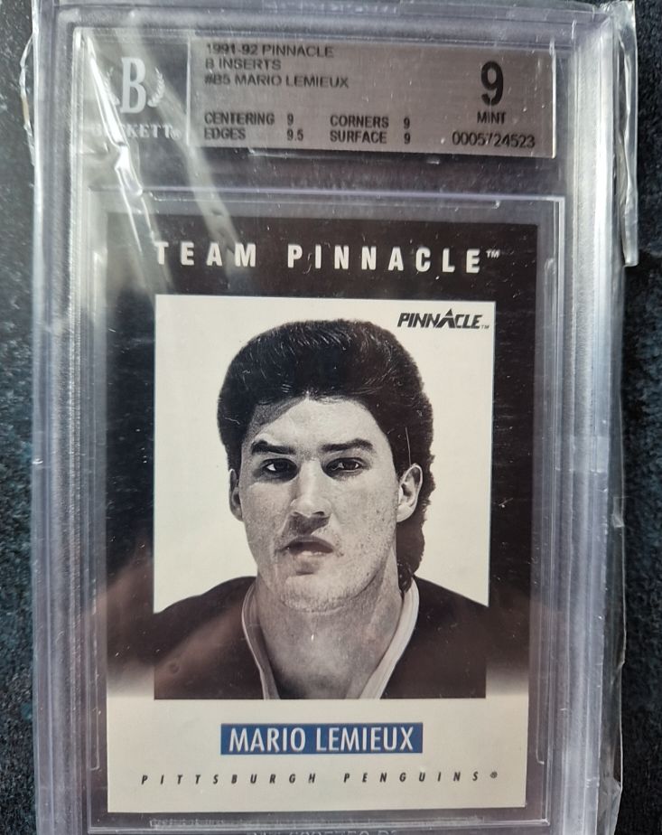 1991-92 Pinnacle B #B5 Mario Lemieux — front