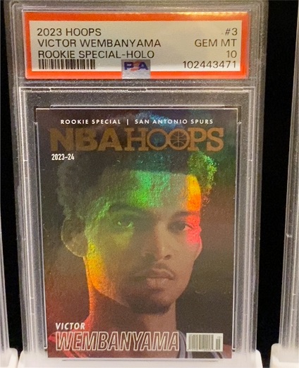 2023 Panini Hoops #3 Victor Wembanyama Rookie Special Holo — front