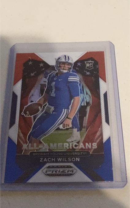 2021 Panini Prizm Draft Picks All-Americans #182 Zach Wilson Rookie Card — front
