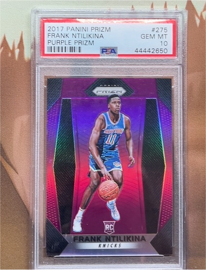 2017 Panini Prizm #275 Frank Ntilikina Purple Prizm — front